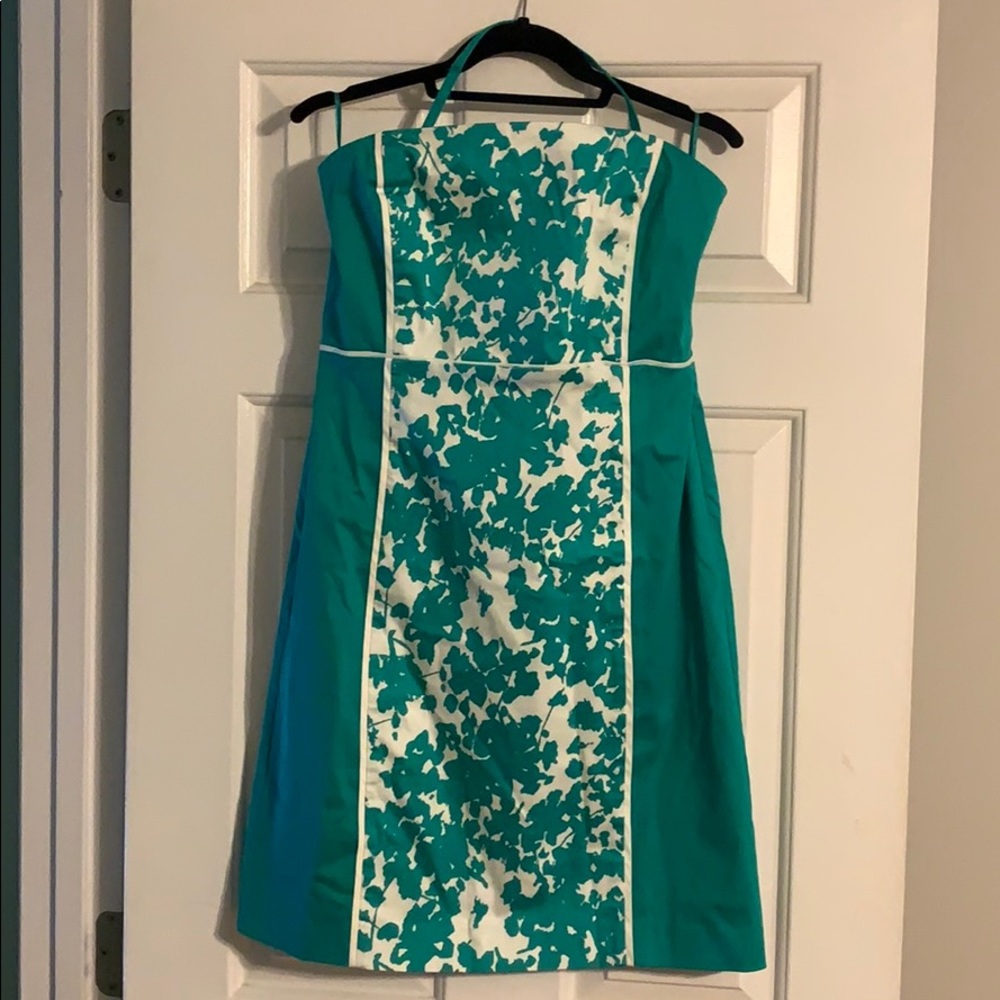 New York & Company Green & White party dress Size 10
